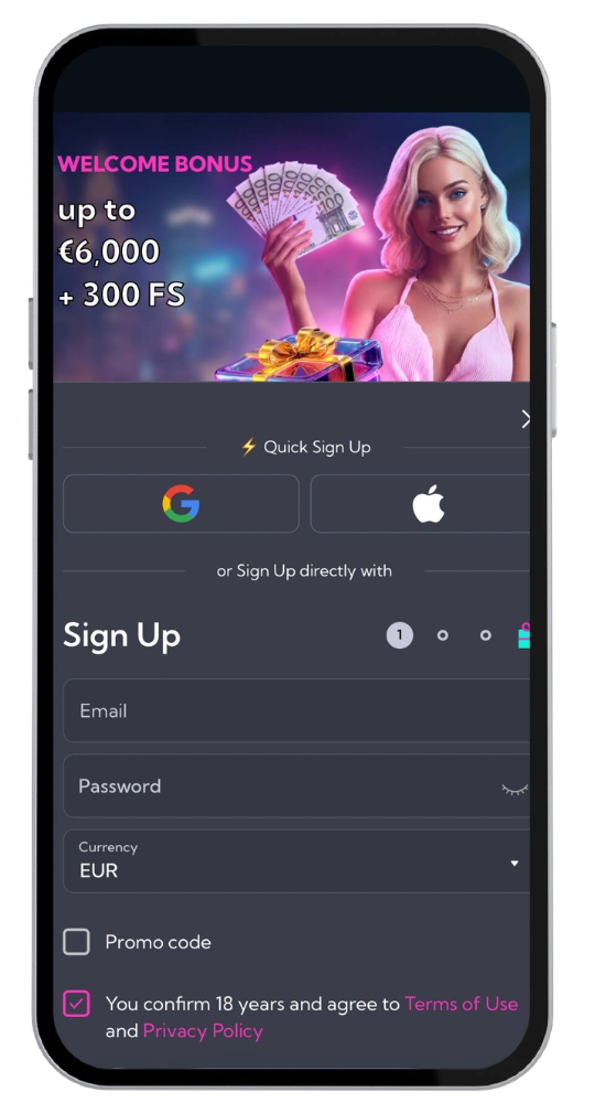Spinalto Casino registreren